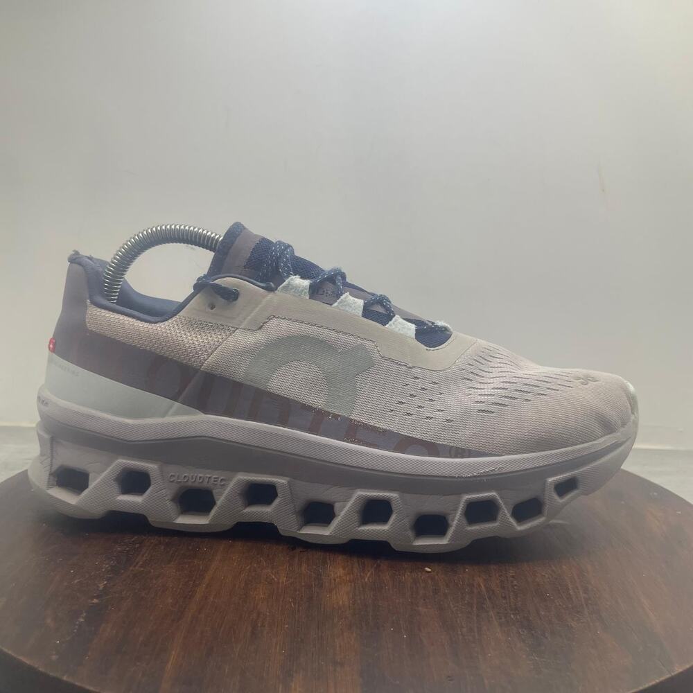 On Cloudmonster Pearl Artic Womens Size 10 Purple Blue Running Shoes Sneakers